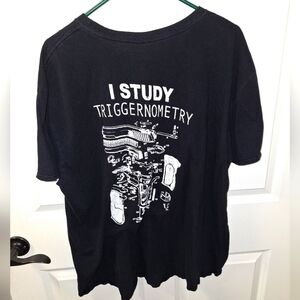 Shield Republic mens 2XL t-shirt 100% cotton. "I Study Triggernomics".